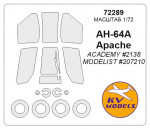 Mask for AH-64A Apache and wheels masks (Academy)