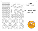 Mask for DC-6 / DC-6B + wheels, Heller kit