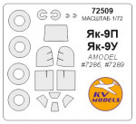 Mask for Yak-9P and wheels masks (Amodel)