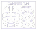Mask for De Havilland Vampire T.11 and wheels masks (Airfix)