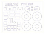 Mask for SM.79 Spaviero and wheels masks (Italeri)