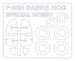Mask for F-86H Sabre Hog and wheels masks (Special Hobby)