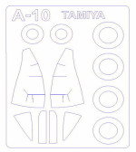 Mask for A-10A Thunderbolt II and wheels masks (Tamiya)