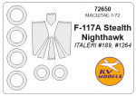 Mask for Lockheed F-117A Nighthawk and wheels masks (Italeri)