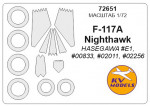 Mask for Lockheed F-117A Nighthawk and wheels masks (Hasegawa)