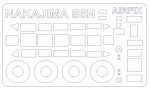 Mask for Nakajima B5N1 / B5N2 "Kate" + wheels (Airfix)