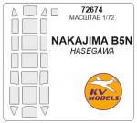 Mask for B5N2 Nakajima, Hasegawa kit