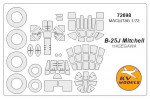 Mask for B-25J Mitchel + wheels, Hasegawa kit
