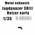Set of details. Metal exhaust for Jagdpanzer 38(t) Hetzer (early type)