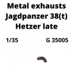 Set of details. Metal exhaust for Jagdpanzer 38(t) Hetzer (late type)