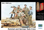 Rommel and German tank crew, DAK, WWII era