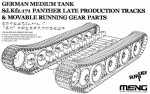 German medium tank Sd.Kfz.171 Panther Late Production tracks & Movable running gear parts