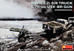 Soviet 2 Ton truck 6x4 & 76-mm USV-BR Gun