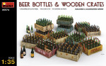 Beer bottles and wooden сrates