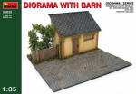 Diorama with barn