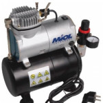 Oil-free compressor, piston with a receiver for airbrushing