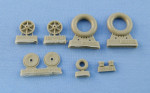 Bf.109 B/C/E (early) wheels set. ("Metzeler" tires)