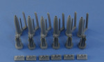 Set of 6 USAF 500 Lbs Mark 82 Mk.82 General Purpose (GP) Bomb with Mk15 Mod IV Snakeye