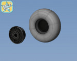 Wheels set for Focke-Wulf 190 A/F/G early main disk (with hole) with late (smooth)
