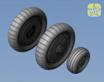 Wheels set for Bf-109 G6 (Main disk Type 2 - without Ribs)