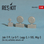Wheels set for Yak-7/9, La-5/7, Lagg-3, I-185, Mig-3 (for dry airfields)