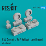 Land based wheels set for F4U "Corsair"/F6F "Hellcat"
