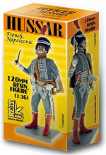 French officer of Hussars, Napoleonic 120mm resin