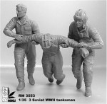 WWII 3 Soviet tankmen, late period