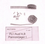 Assembled metal tracks for Pz.I Ausf.A,B Panzerjager I