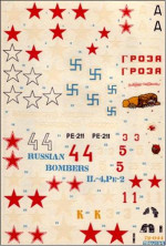 Pe-2, IL-4 Russian bombers