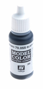 205: Model Color 855-17ML. Black Glaze
