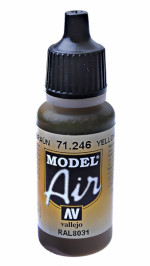Model Air: 17 ml. Yellow brown