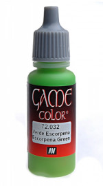 Game Color: 17 ML.  Scorpy green