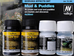 Set diorama effects - Mud and puddles, 4 pcs