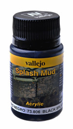 Black splash mud, 40 ml. (Acrylic)