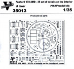 Photoetched set of details on an interior for 178 AMD-35 (ICM model kit)