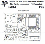 Photoetched set of details on the interior of the fighting compartment for 178 AMD-35 (ICM model kit