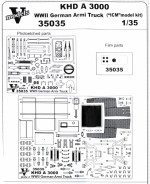 Photoetched set of details for KHD A3000 WWII German Army Truck (ICM model kit)