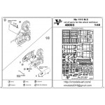 Photoetched set of details for He 111 H-3 wheel well set (ICM model kit)