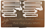 Photoetched set of details Seatbelts Soviet Union Yak Fighters WWII