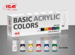 Set of basic acrylic colors, 6 pcs
