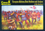 Средневековые европейские пехотинцы и лучники 15-го века