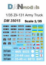 Декаль для военного грузовика ЗиЛ-131 бортовой (13 вариантов окраски)