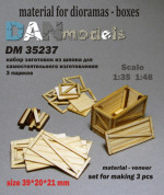 Материал для диорам: набор для изготовления 3 деревянных ящиков