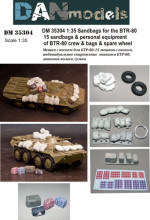 Мешки с песком для БТР-80 (личные вещи экипажа, 15 мешков, сумки, запасное колесо-резина)