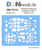 Маска для модели самолета Do 215/17 (ICM)