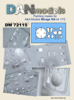 Маска для модели самолета Мираж 4А (A&A Models)