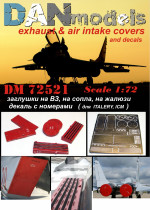 Миг-29: заглушки на ВЗ, на сопла, на жалюзи и декаль с номерами