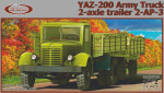 Армейский грузовик ЯАЗ-200 c двухосным прицепом 2-АП-3
