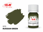 Акриловая краска ICM, танковый зеленый
